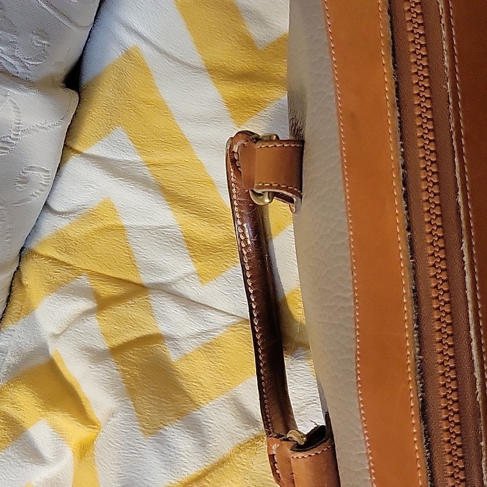 Vintage Dooney & Bourke all weather leather satchel purse 1990 with duck logo. - Picture 3 of 12